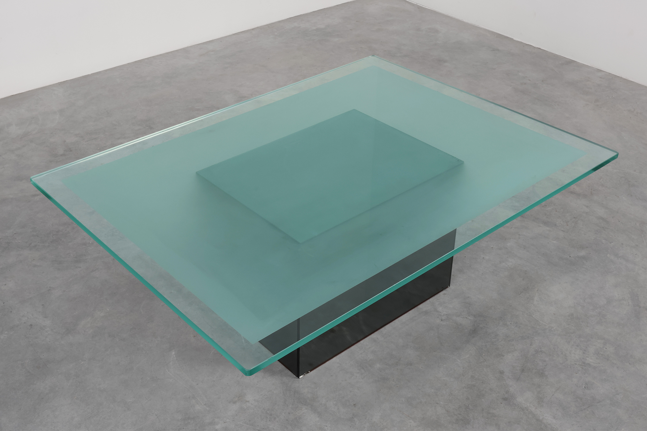 Italian Mirror and Glass Coffee Table by Nanda Vigo for Acerbis, 1971thumbnail